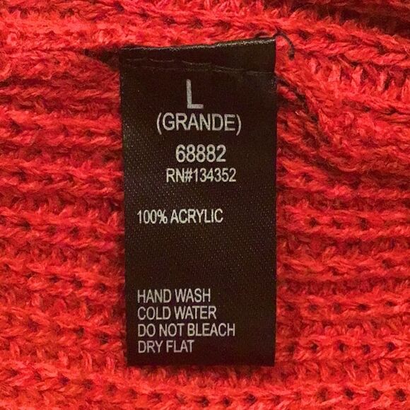 Ambiance Apparel Red Criss Cross Back Tunic Sweater NEW - Picture 13 of 13